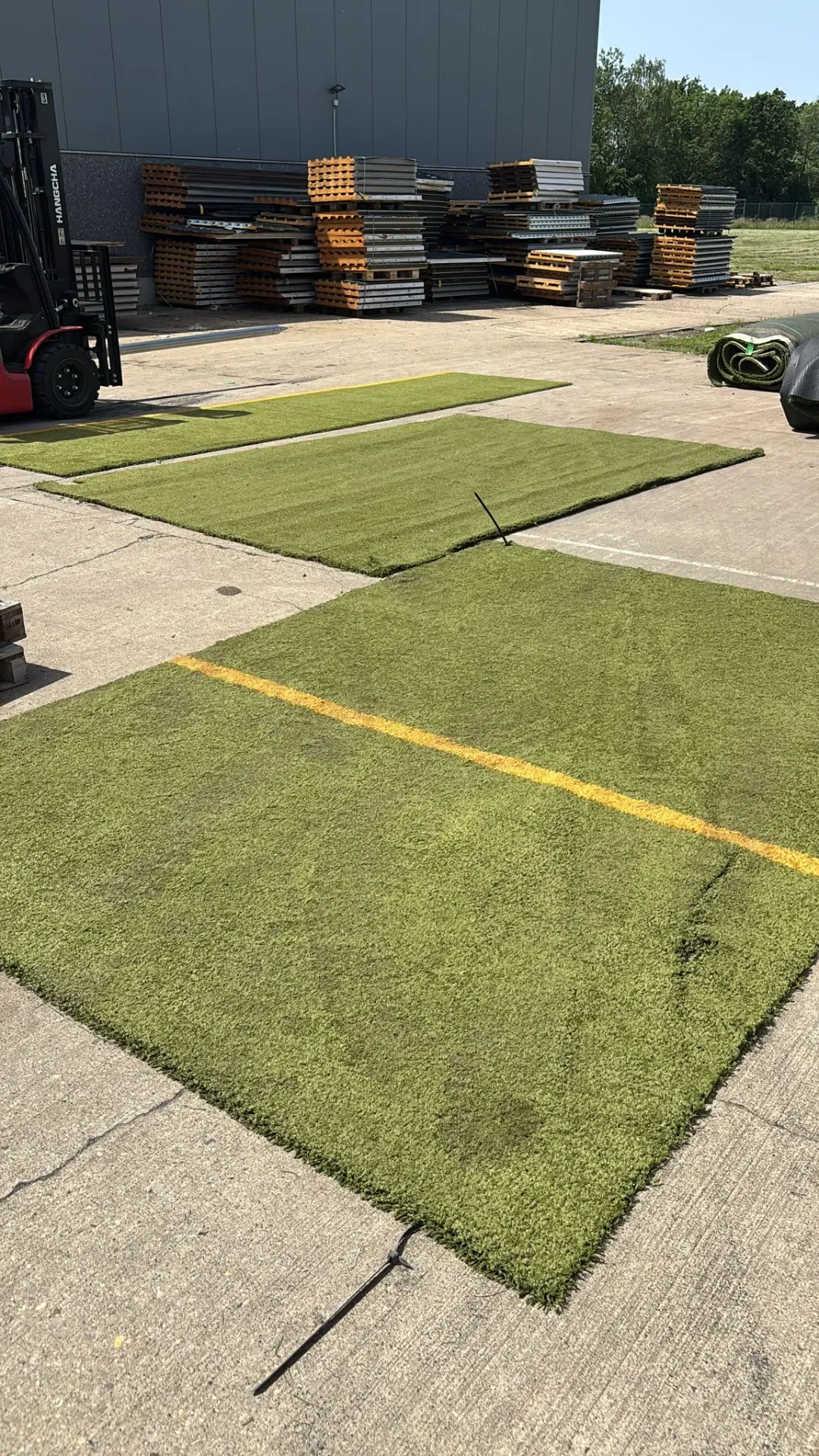 1018 Promo pakket reststukken kunstgras Hockey 23,8m2  aan -50%